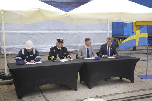 Keel ceremony for the SIGINT type ship