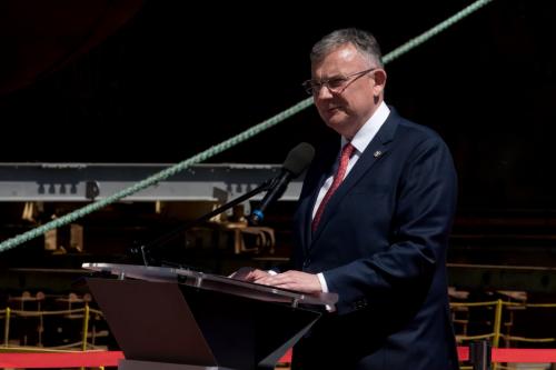 ORP Jerzy Różycki Ceremonially Launched