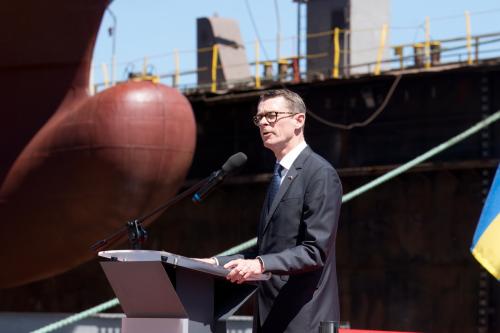 ORP Jerzy Różycki Ceremonially Launched