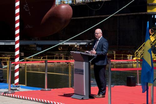 ORP Jerzy Różycki Ceremonially Launched