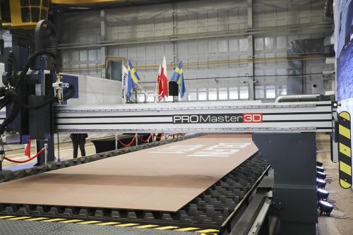 Sheet cutting ceremony for the construction of the first in a series of SIGINT-type ships